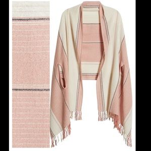 Madewell Maui Stripe Silk Noil Cape Scarf